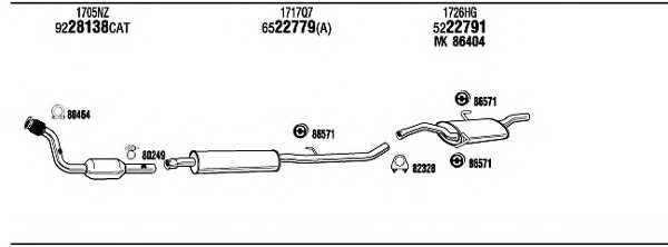 FONOS PET15115B Exhaust System